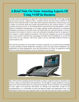 a brief note on some amazing aspects of using