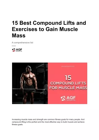 15 best compound lifts to gain muscle mass