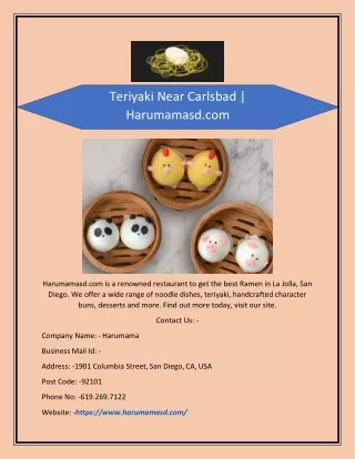 teriyaki near carlsbad harumamasd com