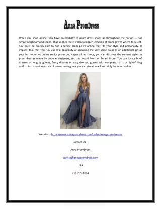 Prom Dress Websites | Annapromdress.com