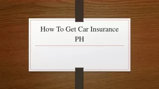 How To Get Car Insurance PH