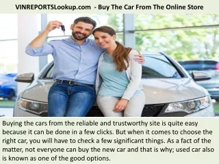VINREPORTSLookup.com  - Buy The Car From The Online Store