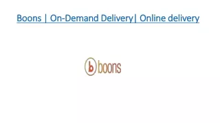 boons on demand delivery online delivery