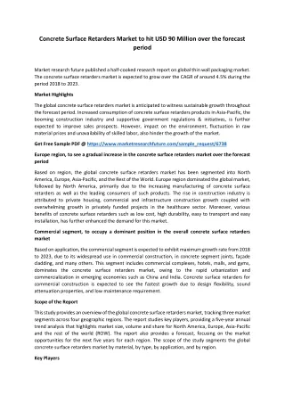 concrete surface retarders market