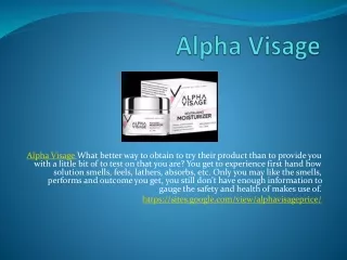 Alpha Visage - Get Smooth & Beautiful Skin