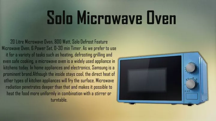 solo microwave oven