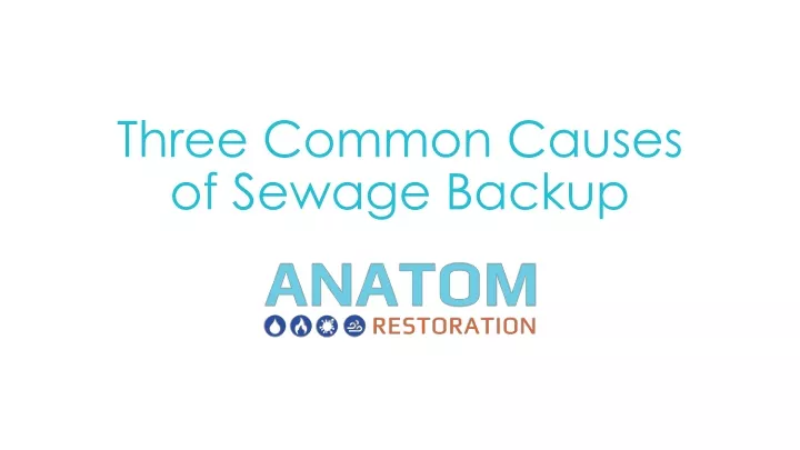 three common causes of sewage backup