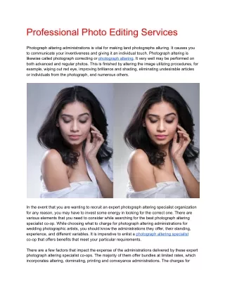 professional photo editing services