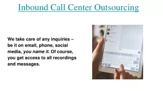 Inbound Call Center Outsourcing