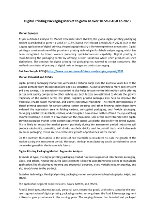 digital printing packaging market to grow at over