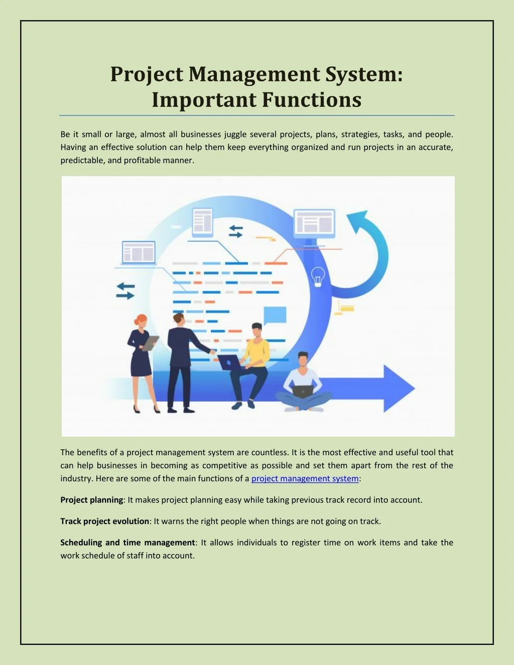PPT - Project Management System: Important Functions PowerPoint ...