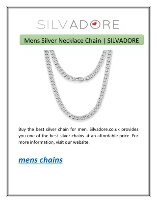 Mens chains | Silvadore.co.uk