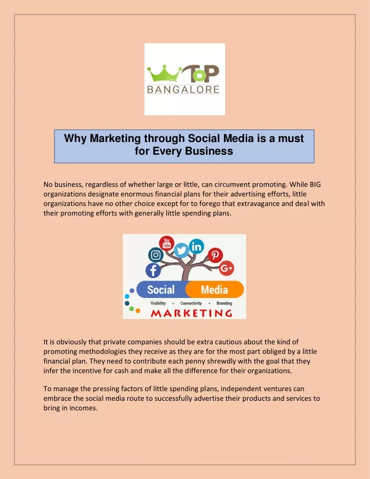 why marketing through social media is a must