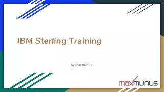 ibm sterling training