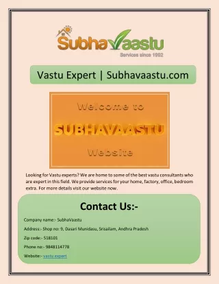 vastu expert subhavaastu com