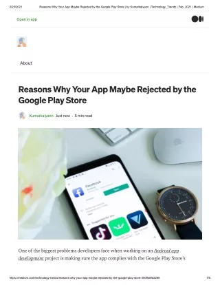 Reasons Why Your App Maybe Rejected by the Google Play Store