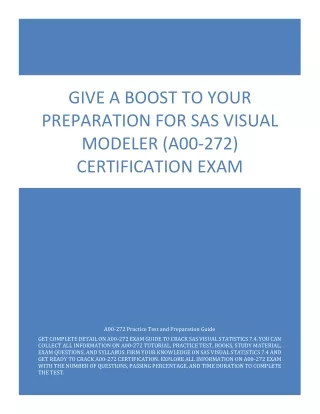 give a boost to your preparation for sas visual
