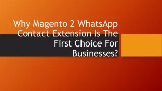 why magento 2 whatsapp contact extension is the first choice for businesses