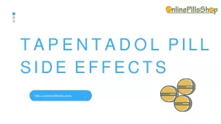 Tapentadol pill side effects