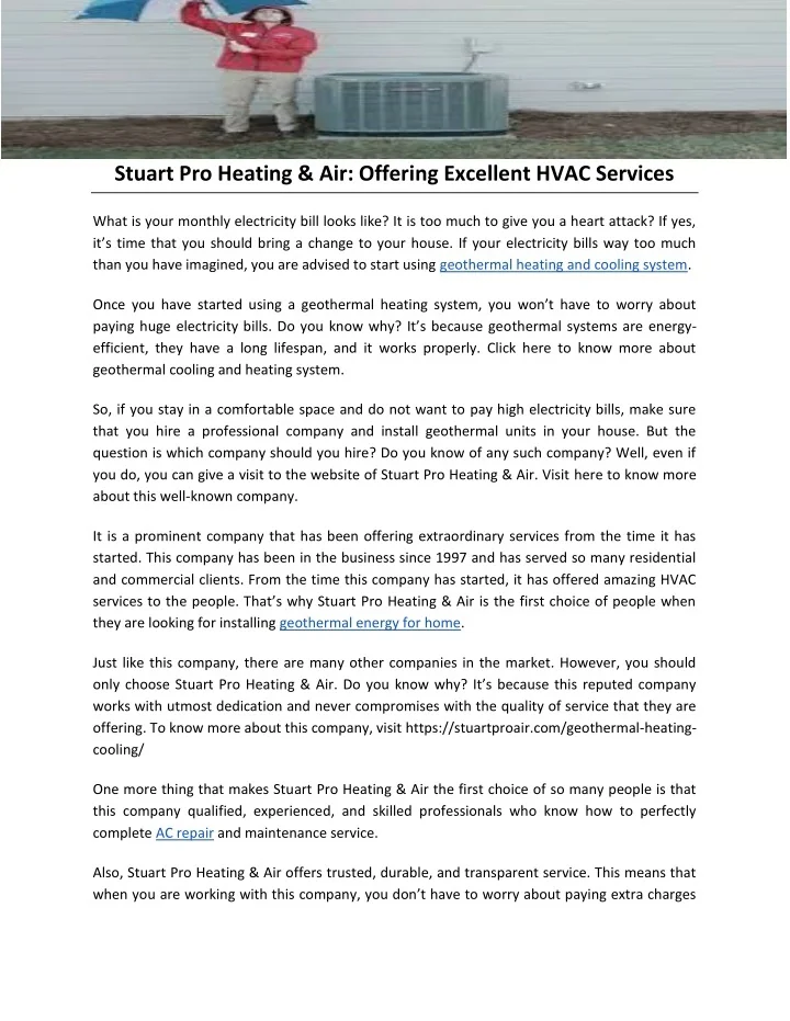 PPT - Stuart Pro Heating \u0026 Air: Offering Excellent HVAC Services PowerPoint Presentation - ID ...