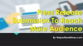 press r elease submission to reach more audience