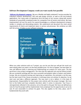 software development company result you want