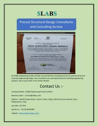 precast structural design consultants