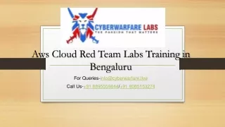 AWS Cloud Read Team Lab Simulation|  91 8085153274