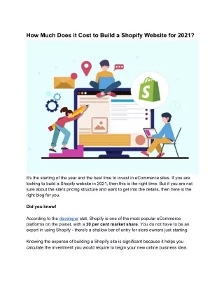 how much does it cost to build a shopify website