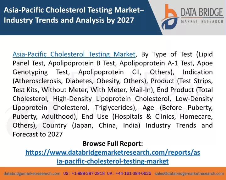 asia pacific cholesterol testing market industry