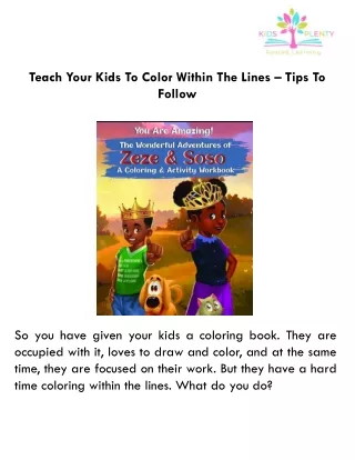 Teach Your Kids To Color Within The Lines – Tips To Follow