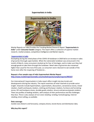 supermarkets in india