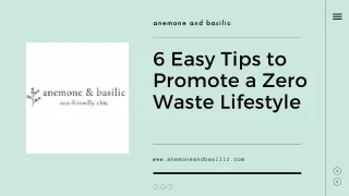 6 Easy Tips to Promote a Zero Waste Lifestyle