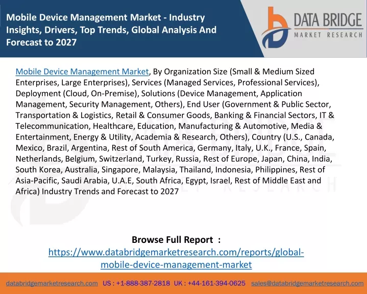 mobile device management market industry insights