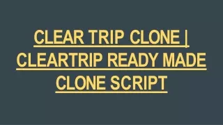 clear trip clone