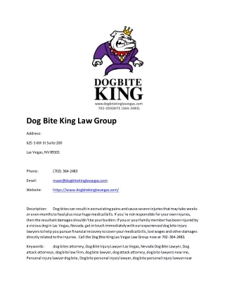 Dog Bite King Law Group