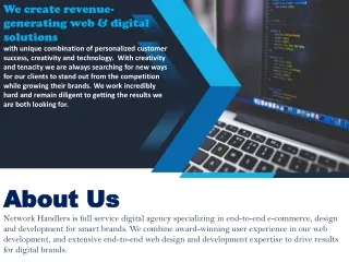 Web Development Company New York | Ecommerce Development Company New York- Network Handlers