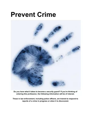 Prevent Crime