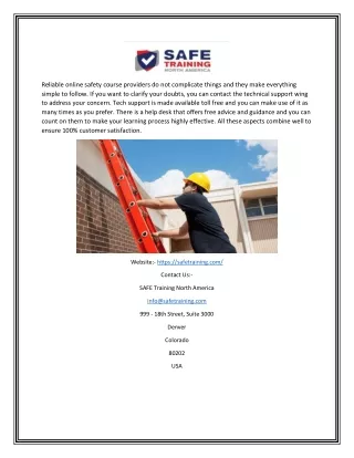 reliable online safety course providers