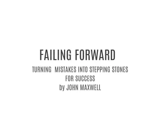 FAILING FORWARD