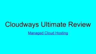 Managed Cloud Hosting