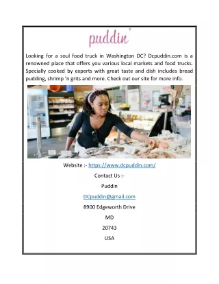 Bread Pudding Washington Dc | Dcpuddin.com