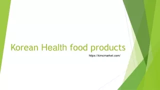 Korean health food products | Kim'C