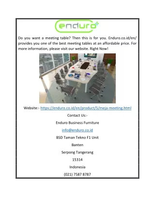 do you want a meeting table then this