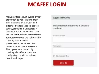 HOW TO CREATE A NEW MCAFEE USER ACCOUNT?