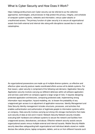 what is cyber security and how does it work https