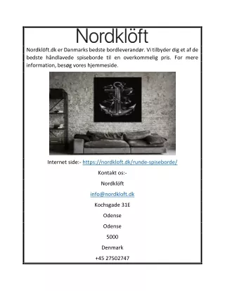 Unikke Spiseborde i Danmark | Nordklöft.dk