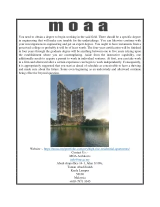 Residential Apartments Architects in Malaysia | Moaa.my