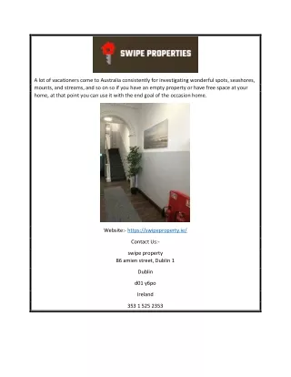 Short Term Property Rental | Swipeproperty.ie