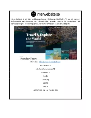 interwebsite se r ett k nt webbdesignf retag